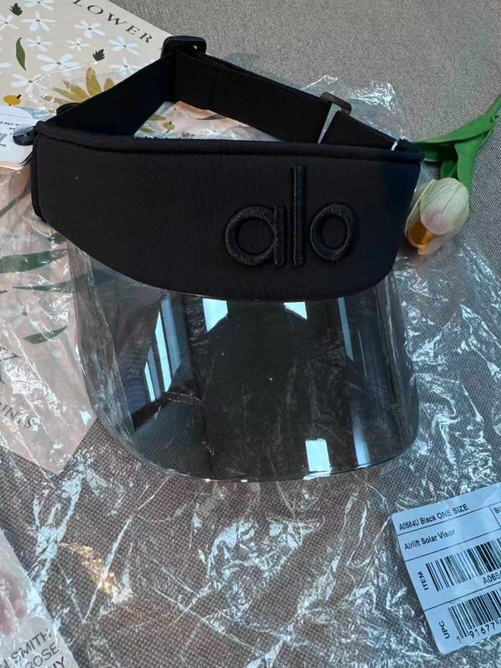 Alo Yoga Airlift Solar Visor Black NWT ๐ธ Adjustable Tennis Running Hat ๐ - Picture 3 of 8